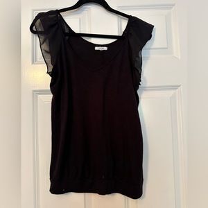 Maurice’s women’s sleeveless black banded bottom knit top size Large